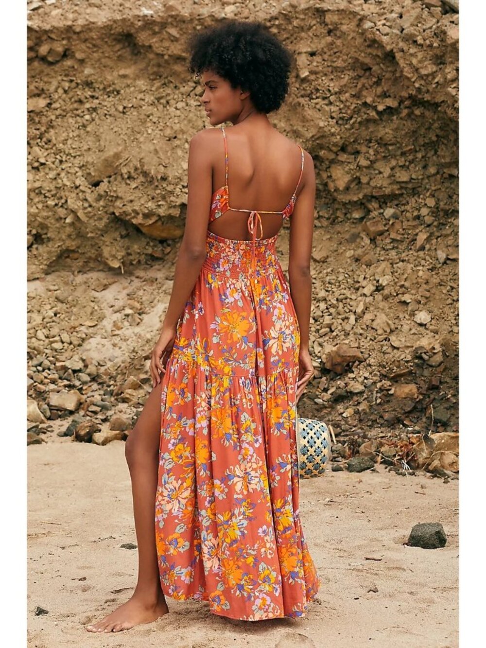 L Space Calla Maxi Dress M Medium Strappy Back Beachy Resort Floral Print - Picture 2 of 12